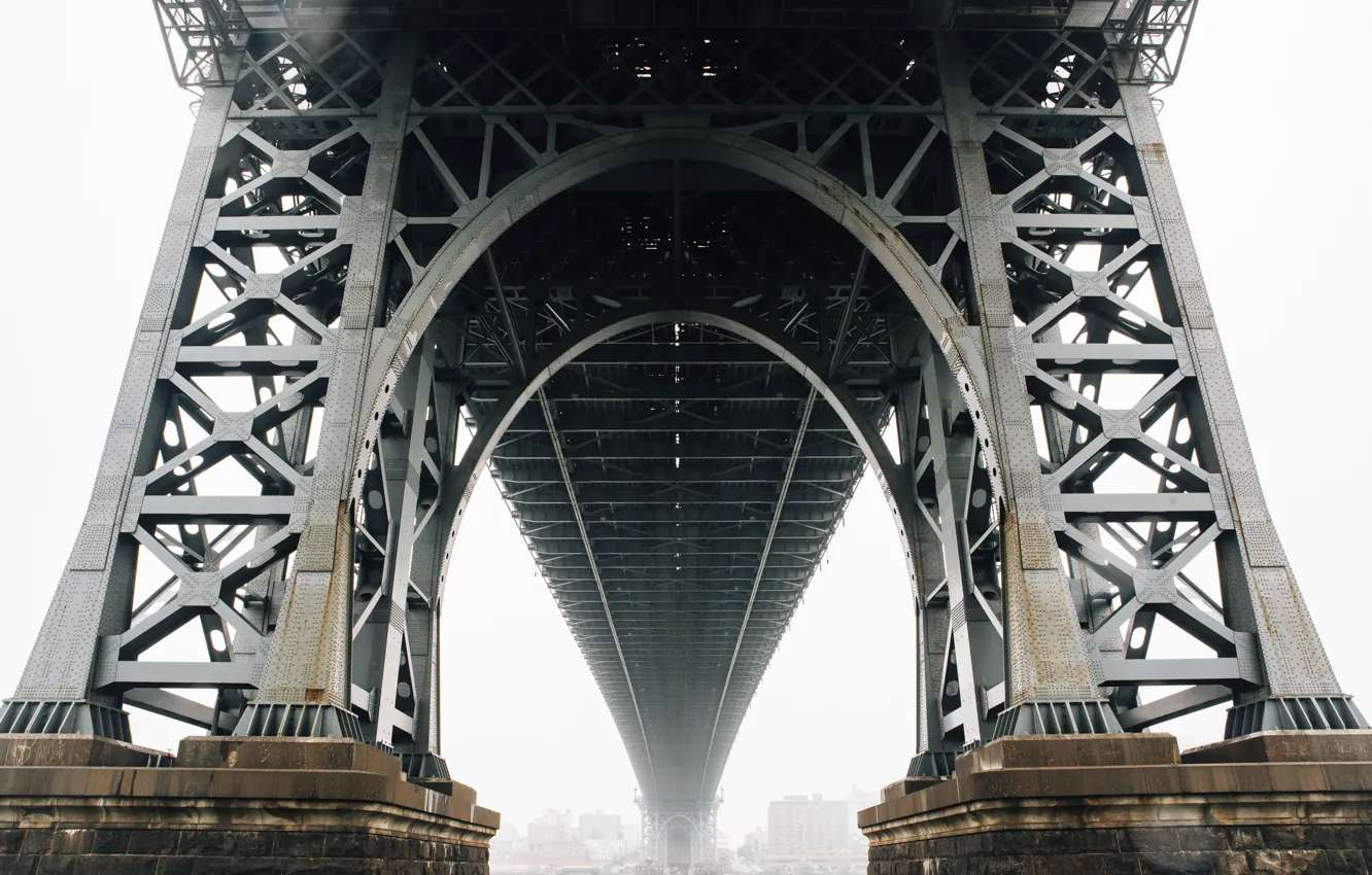 Photo wallpaper Bridge, Metal, Arch, Architecture