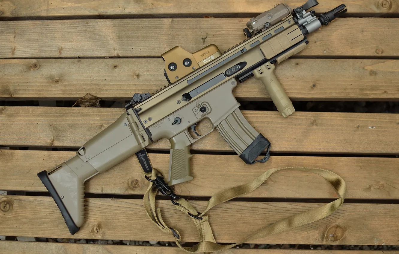 Photo wallpaper weapons, machine, assault rifle, SCAR-L CQC, TokyoMarui