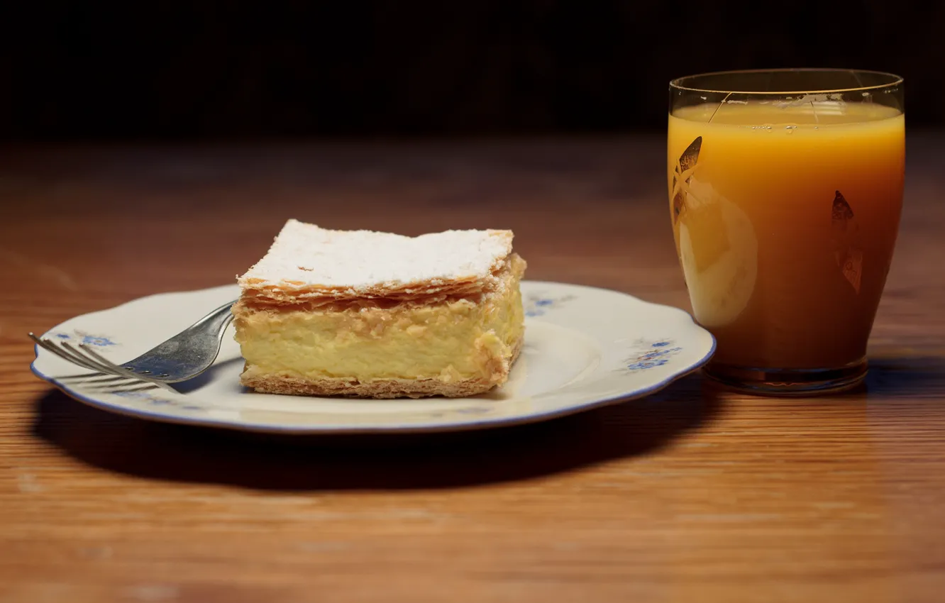 Photo wallpaper juice, pie, juice, cake, dessert, dessert