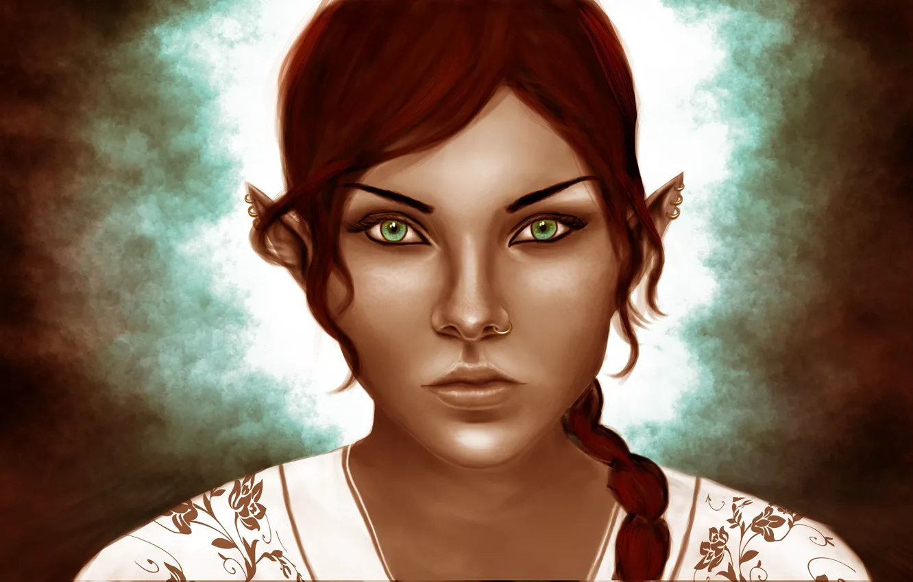 Photo wallpaper look, girl, elf