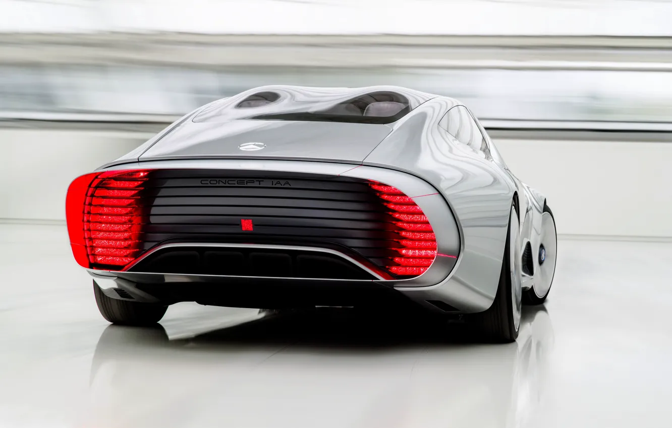 Photo wallpaper Mercedes-Benz, rear view, flaps, 2015, Intelligent Aerodynamic Automobile, Concept IAA
