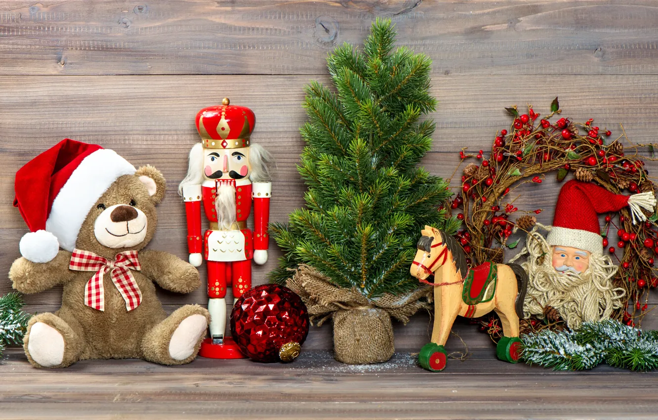 Photo wallpaper decoration, new year, Christmas, Christmas, vintage, New Year, decoration, Happy