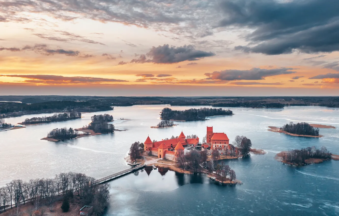 Photo wallpaper castle, Trakai, Lithuania