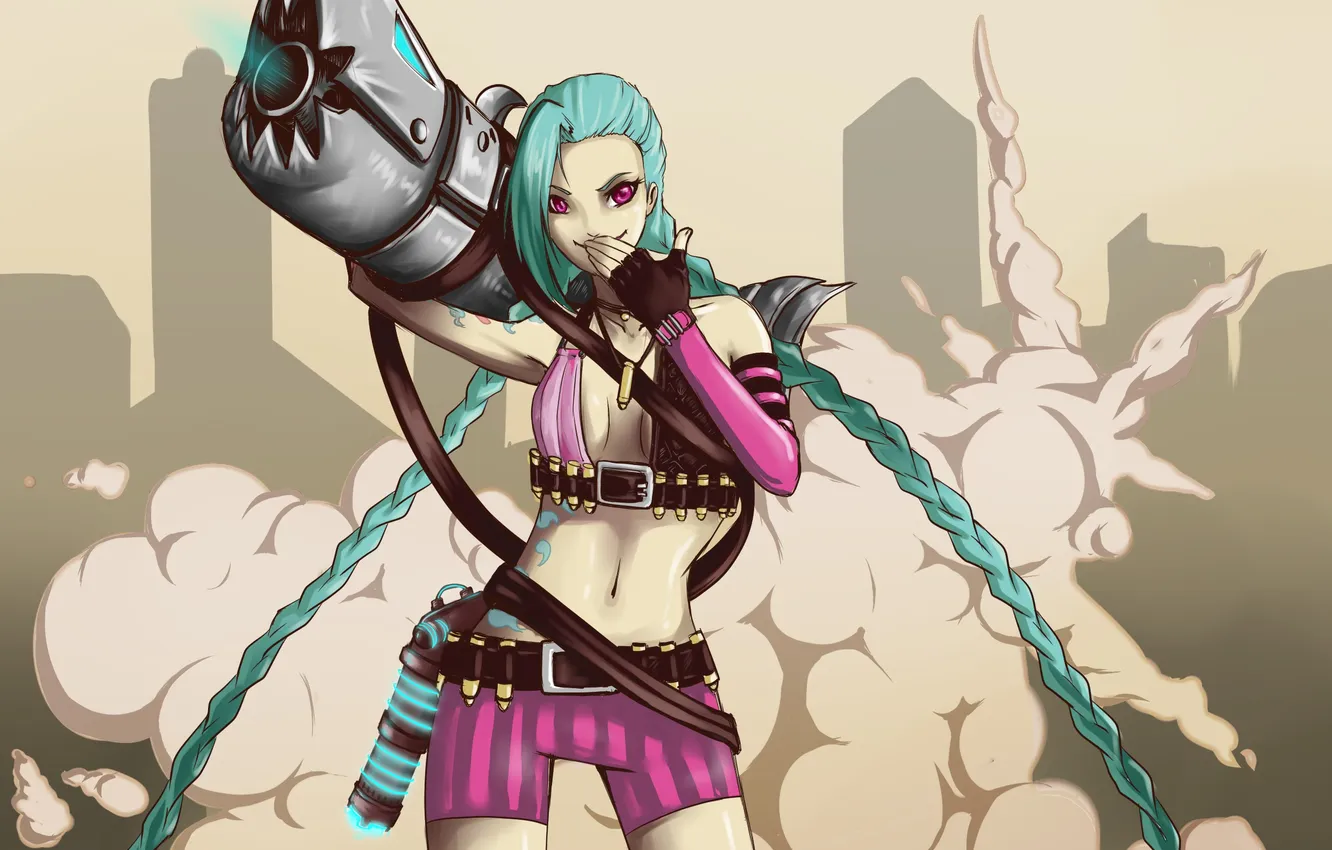 Photo wallpaper girl, League of Legends, Jinx, Jinx