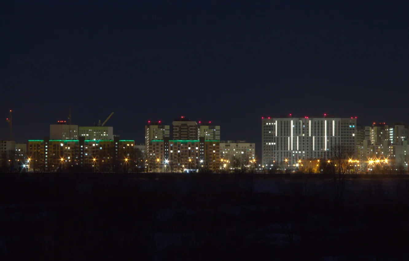 Photo wallpaper the sky, building, home, spring, the evening, Russia, architecture, twilight