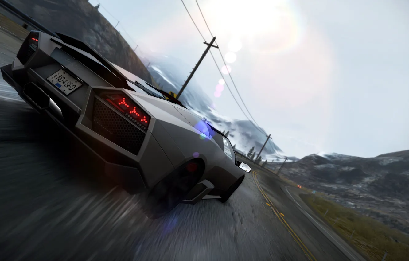 Photo wallpaper Lamborghini, Reventon, drift, 2010, Need for Speed, Hot Pursuit