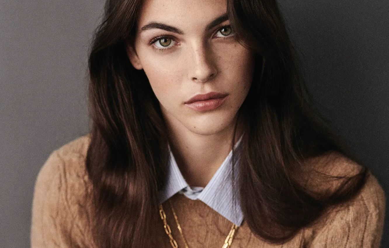 Photo wallpaper eyes, look, portrait, Vittoria Ceretti