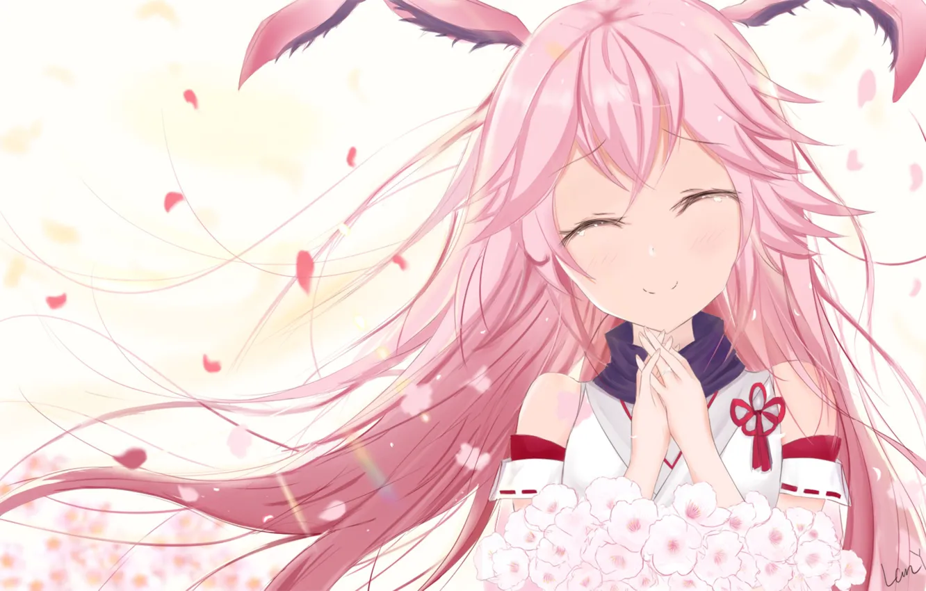 Photo wallpaper smile, girl, benghuai xueyuan