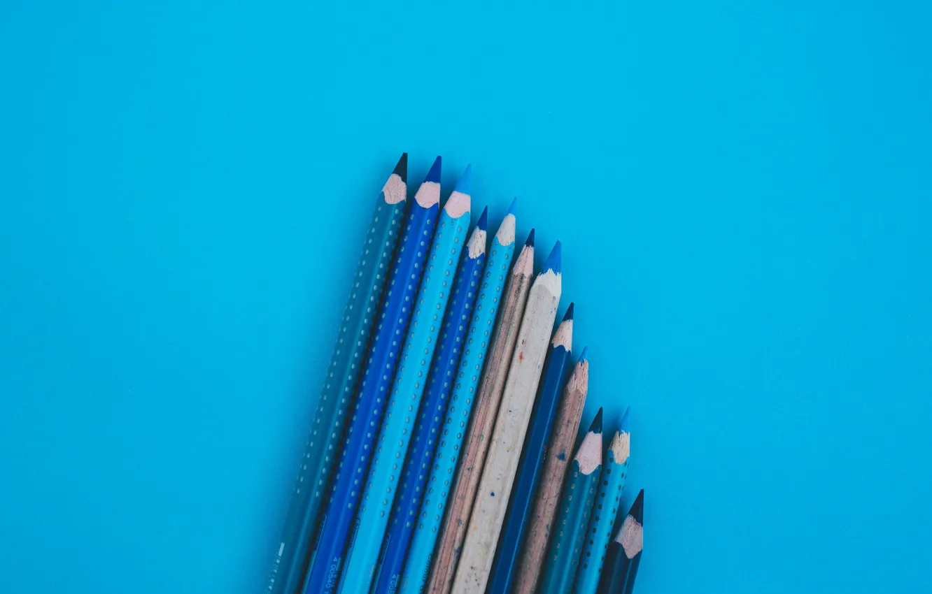 Photo wallpaper background, minimalism, pencils