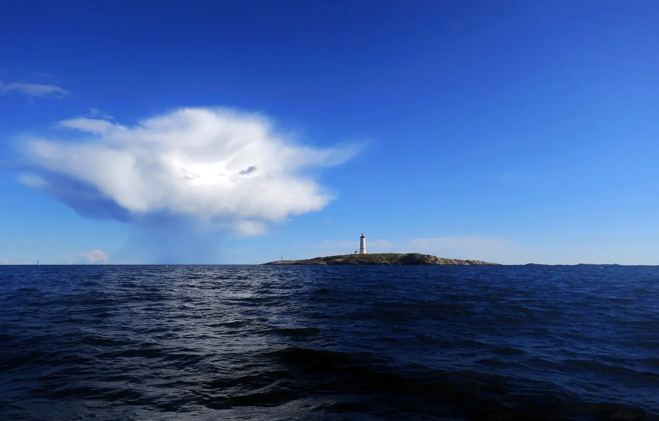 Photo wallpaper sea, the sky, lighthouse, island