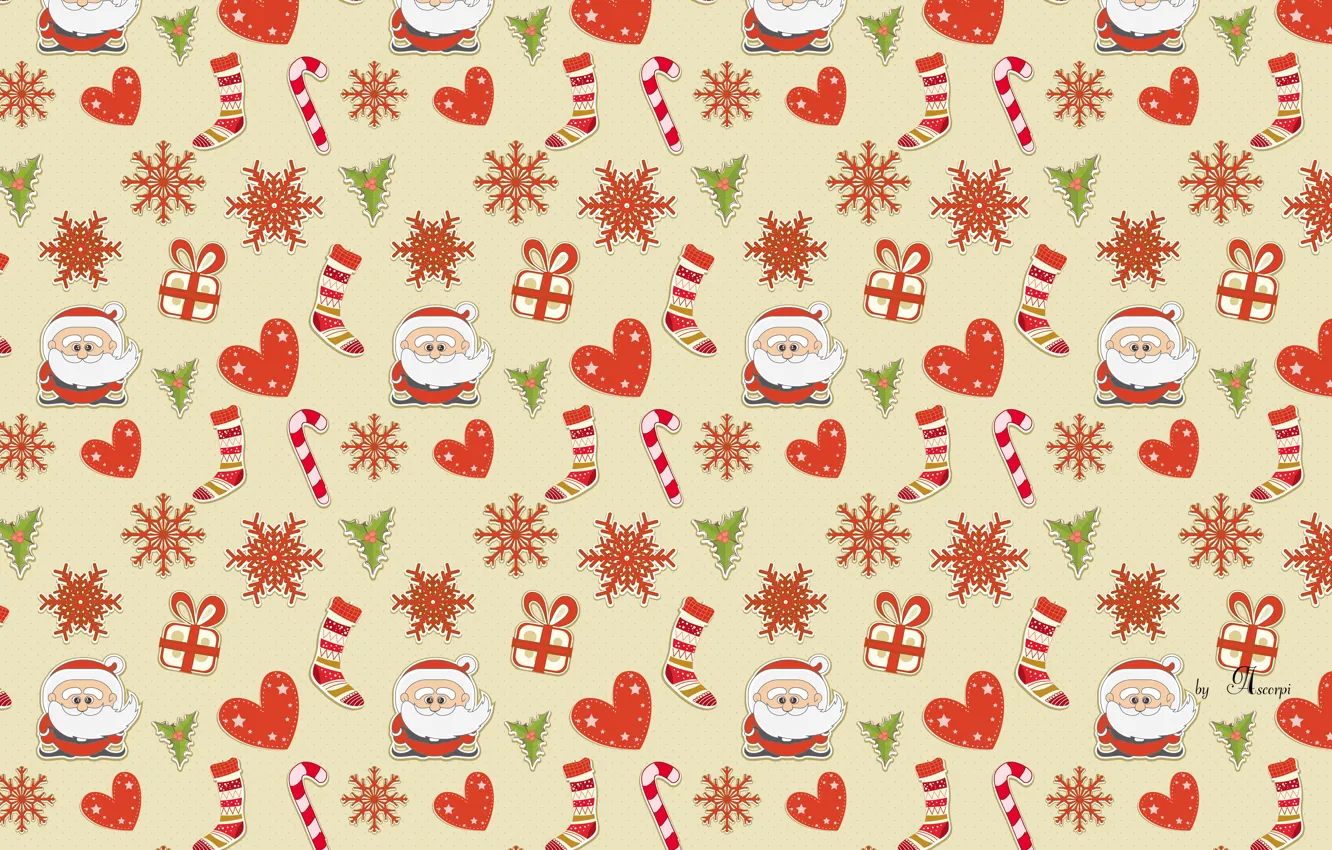 Photo wallpaper new year, Christmas, Santa