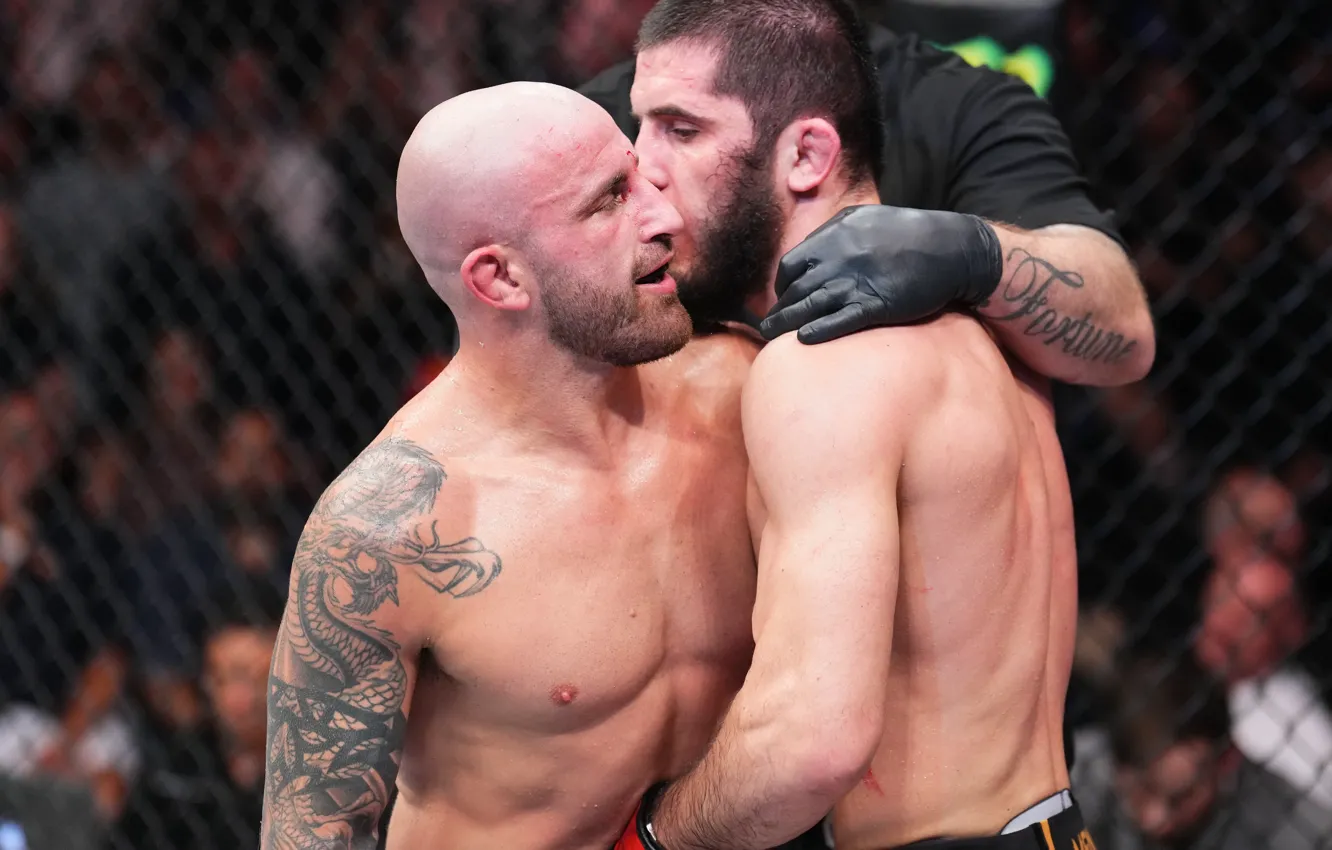Photo wallpaper mixed martial arts, ufc, Alexander Volkanovsky, Islam Makhachev
