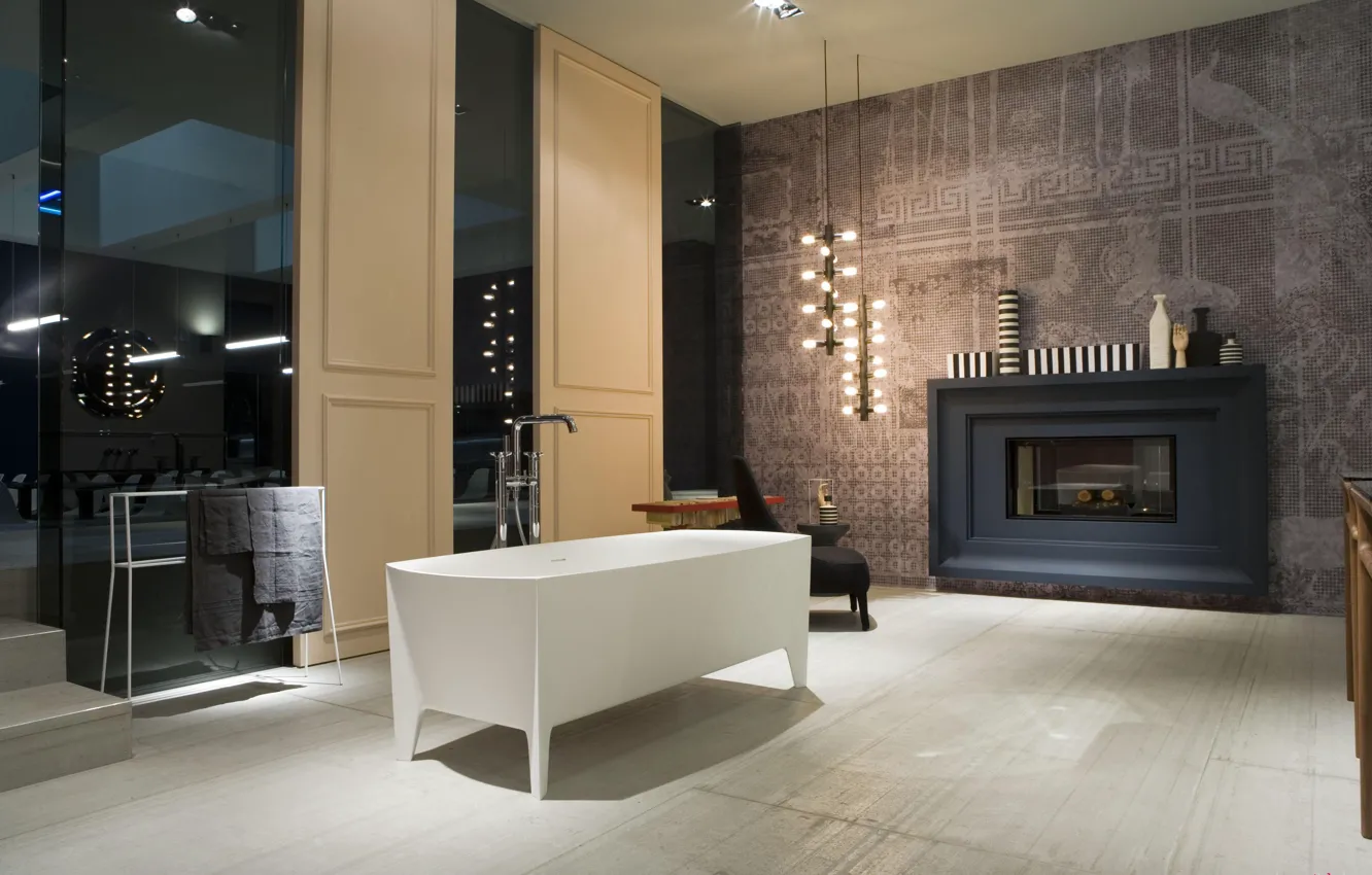Photo wallpaper design, style, room, interior, bathroom