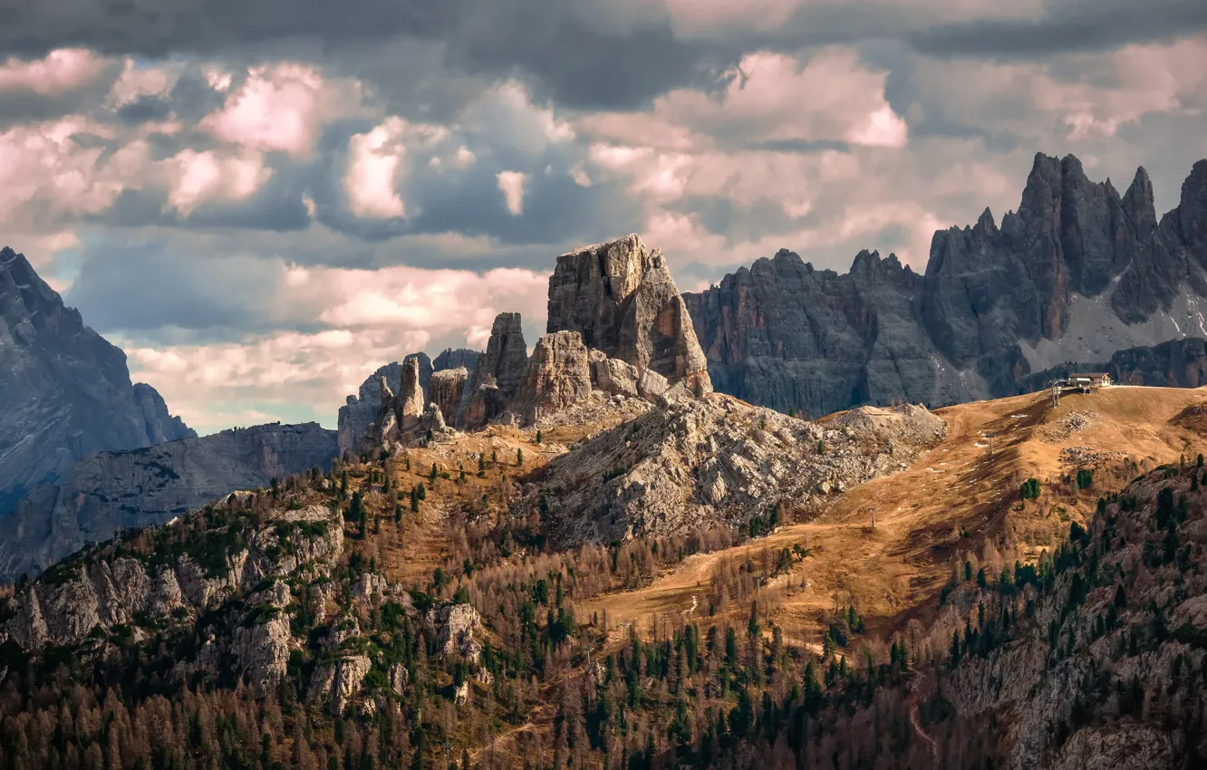 Photo wallpaper mountains, Italy, The Dolomites