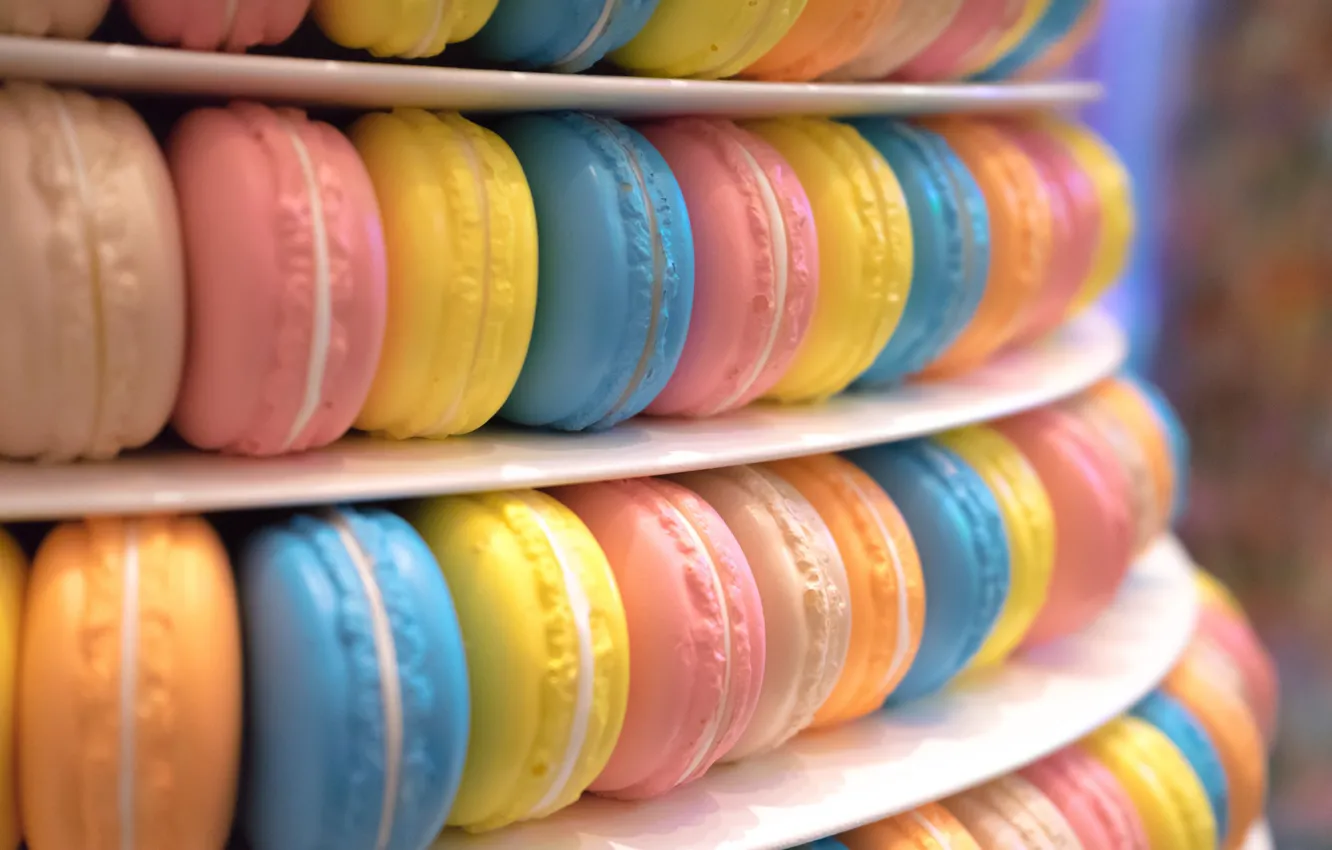 Photo wallpaper a lot, cakes, macaroon