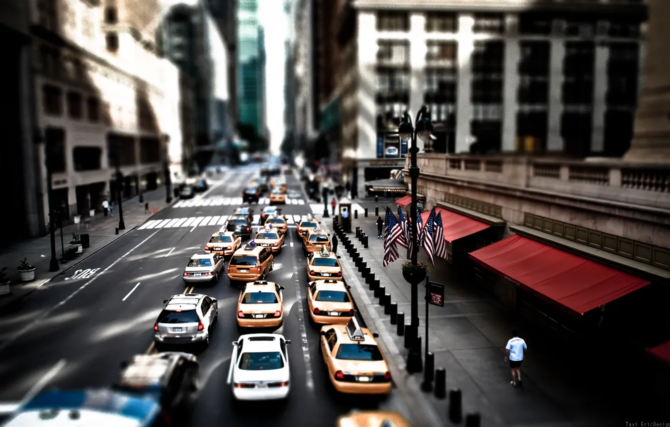 Photo wallpaper New York, Street, Taxi