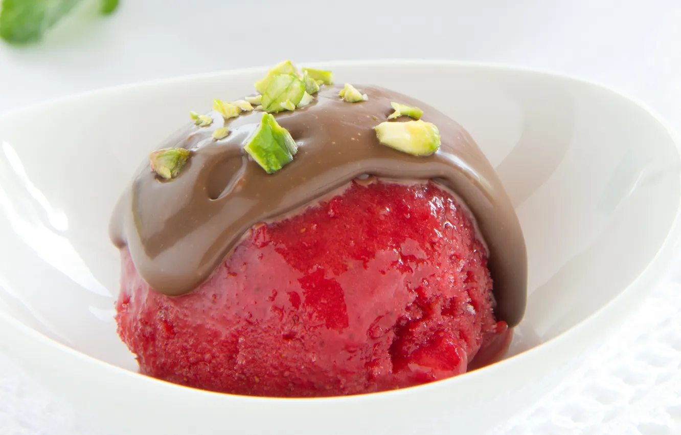Photo wallpaper chocolate, ice cream, chocolate, pistachios, ice cream, pistachio