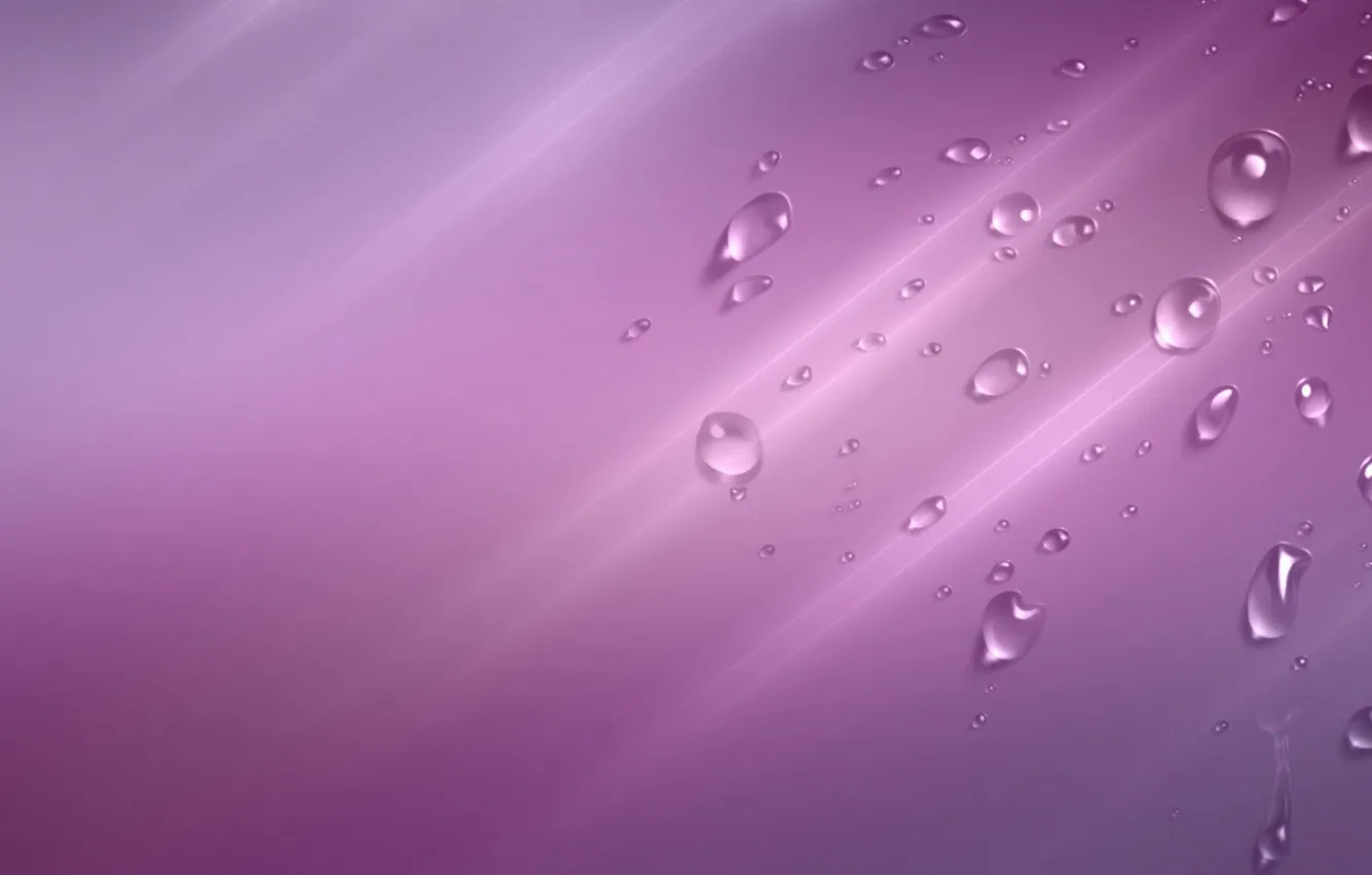 Photo wallpaper drops, macro, purple background