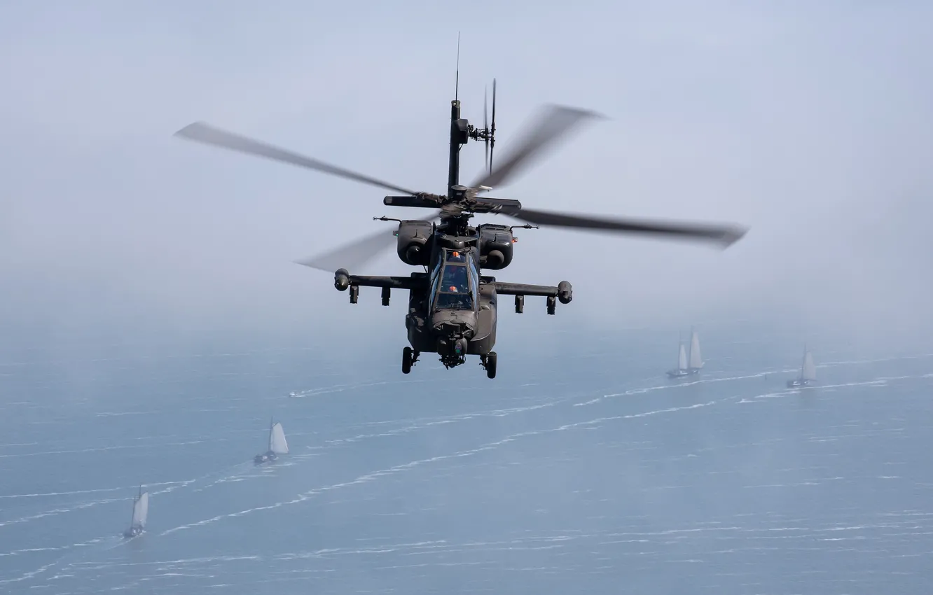 Photo wallpaper Apache, AH-64, McDonnell Douglas, Attack helicopter