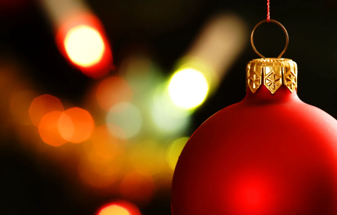 Photo wallpaper balls, toy, new year