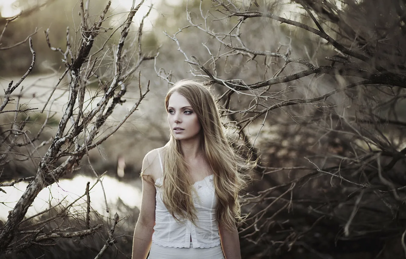 Photo wallpaper look, girl, portrait