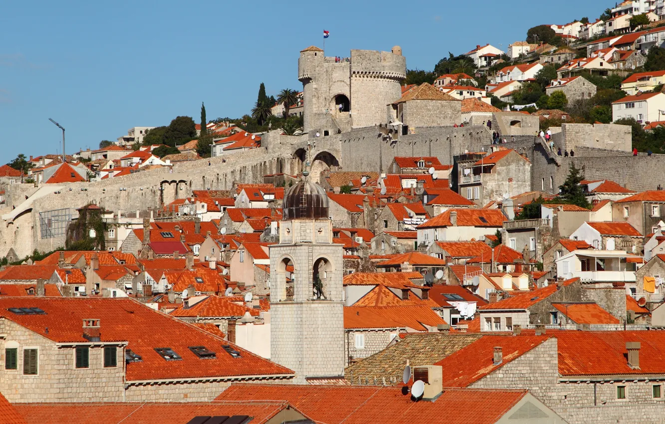 Photo wallpaper roof, home, slope, Croatia, Dubrovnik