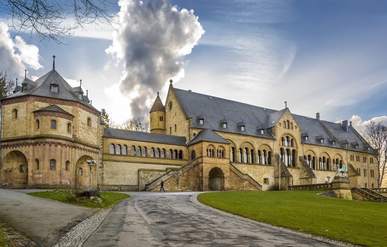Photo wallpaper landscape, castle, Germany, Goslar, Imperial Palace