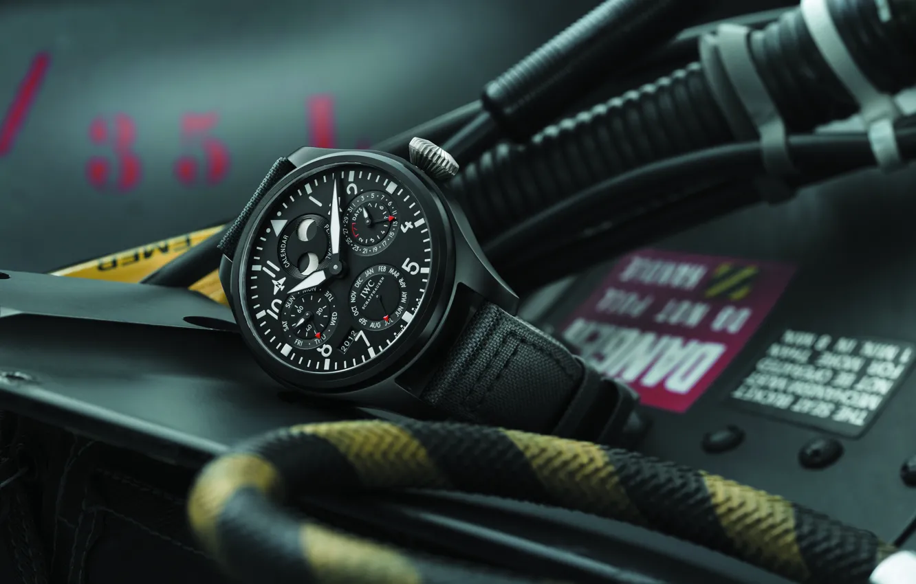 Photo wallpaper watch, cable, stylish, IWC, Pilot's