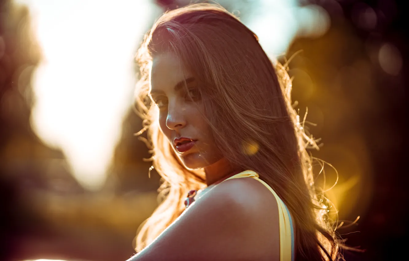 Photo wallpaper look, girl, face, Federica, Marco Squassina