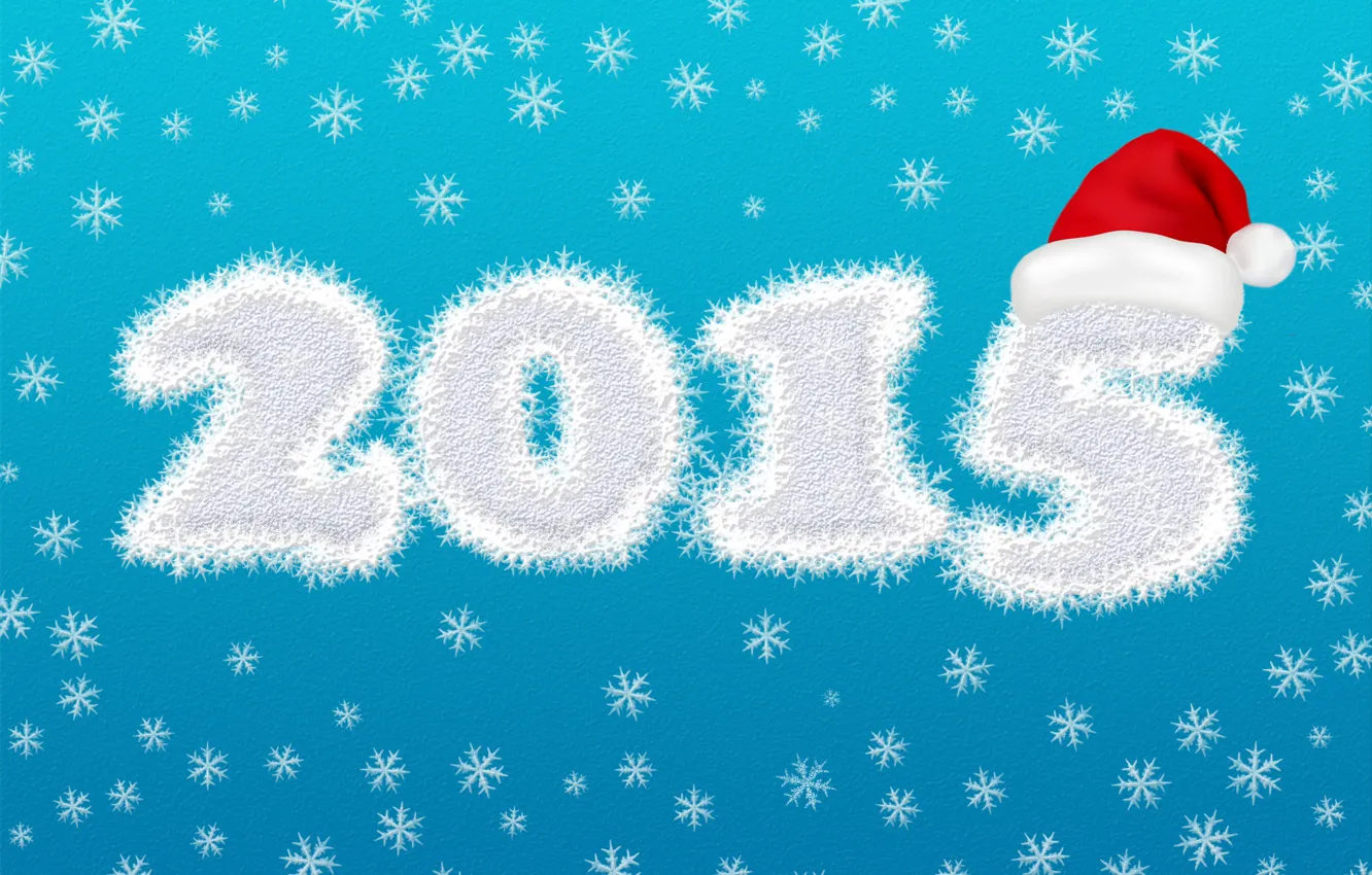 Photo wallpaper winter, snow, snowflakes, holiday, new year, 2015