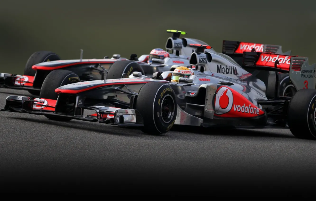 Photo wallpaper Track, Formula-1, McLaren MP4-26, Jenson Button, Jenson Button, Formula 1, Cars, Vodafone McLaren Mercedes