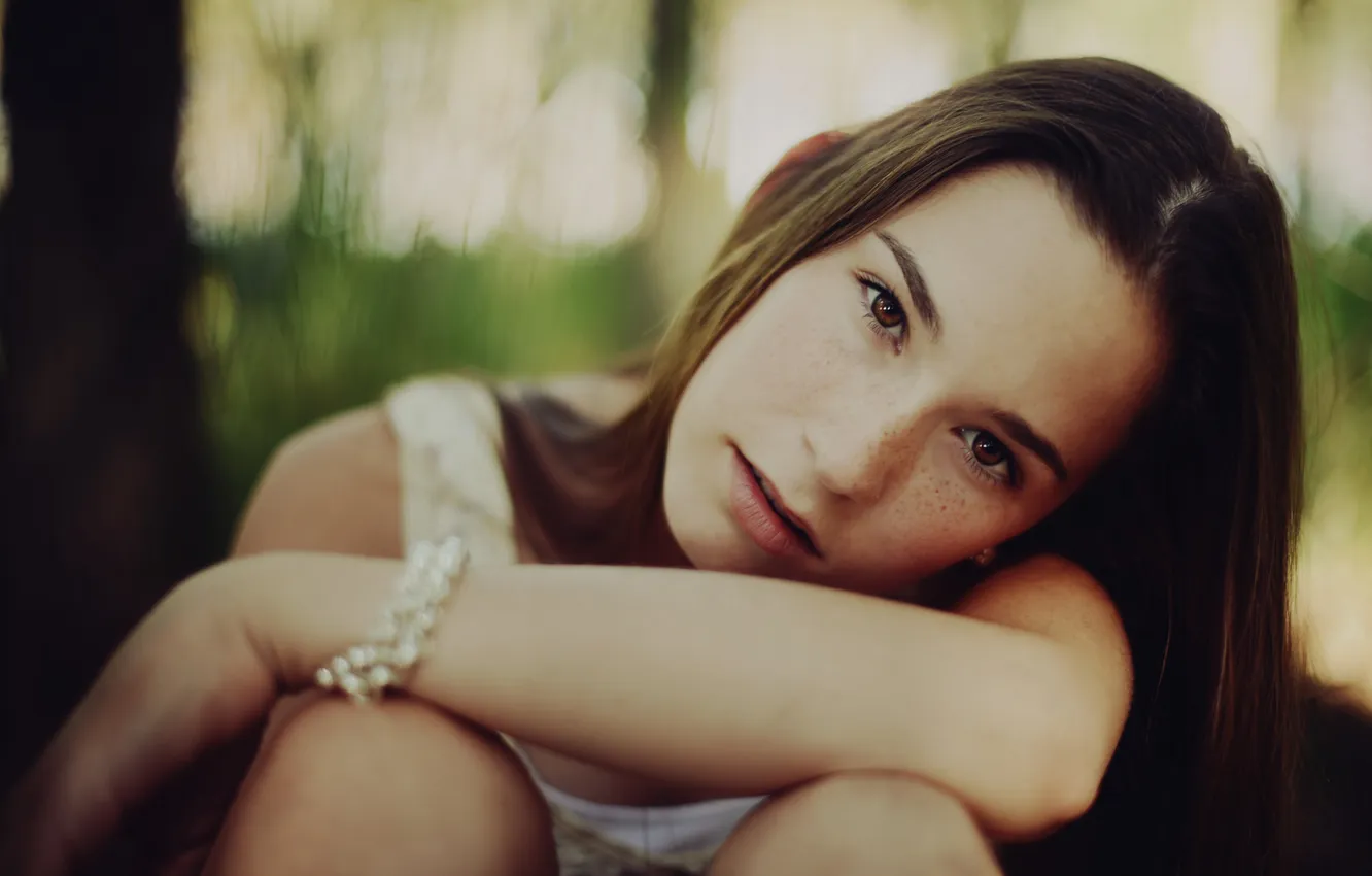 Photo wallpaper look, girl, background