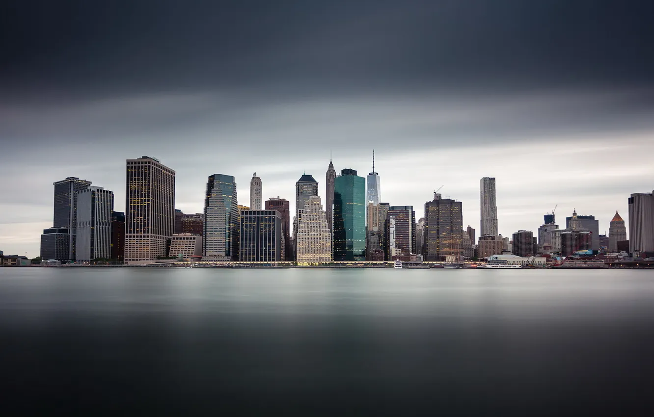 Photo wallpaper Manhattan, New York City, long exposure
