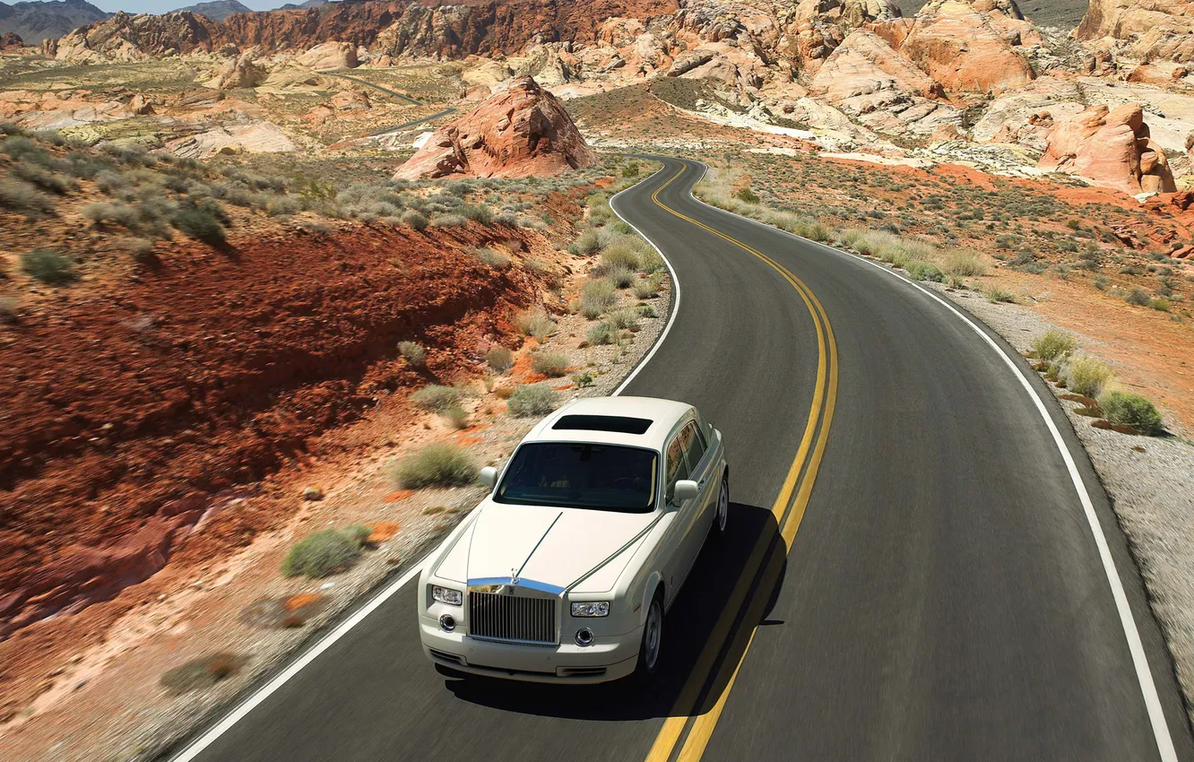 Photo wallpaper road, machine, mountains, Wallpaper, Phantom, wallpaper, Rolse Royce, Suite