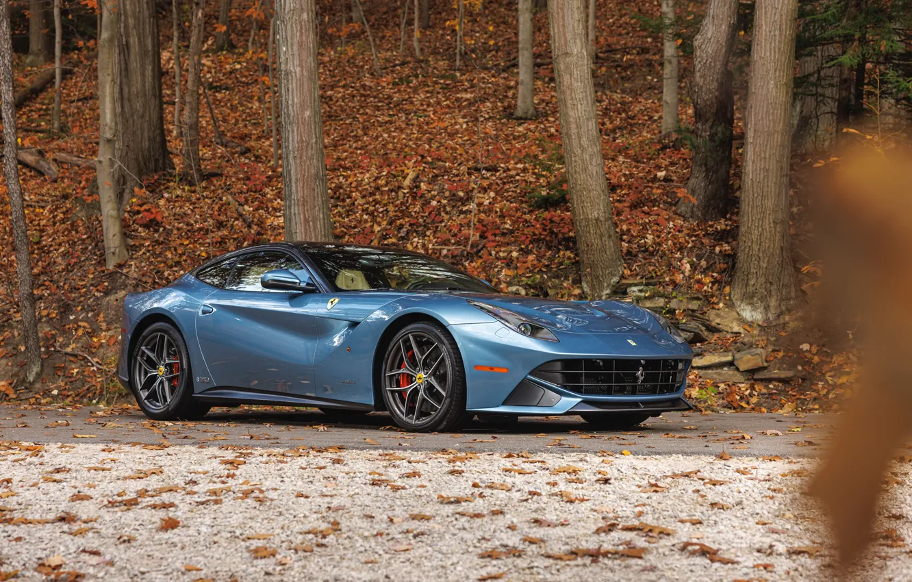Photo wallpaper Ferrari, autumn, Supercar, F12 berlinetta