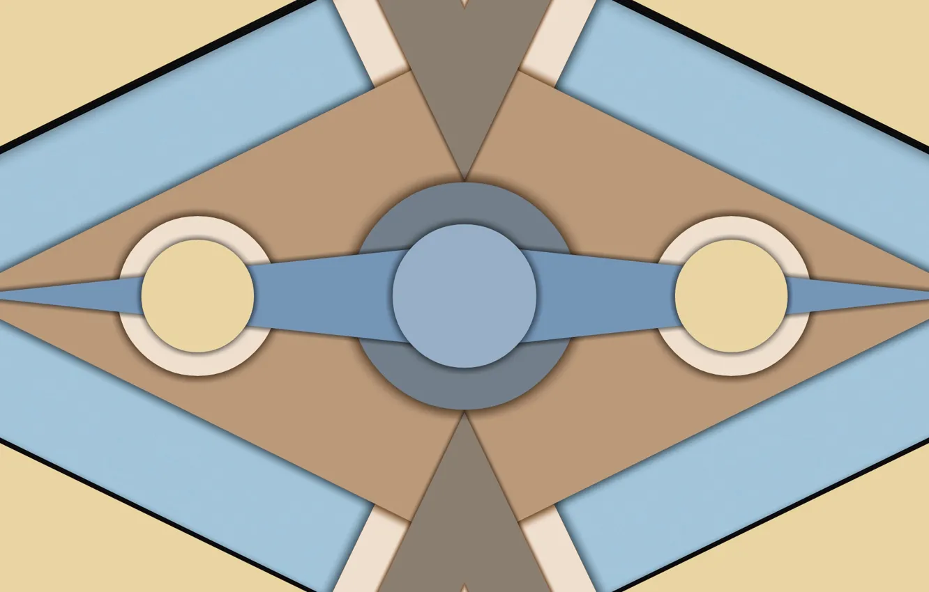 Photo wallpaper circles, figure, triangle