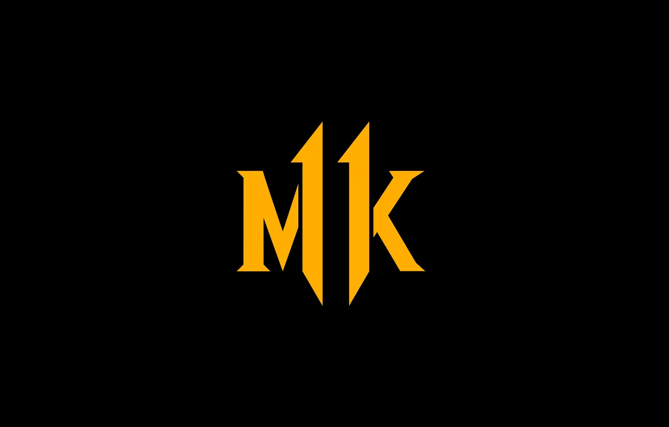 Photo wallpaper logo, logo, black background, Mortal Combat, Video Games, Mortal Kombat 11, Mortal Kombat 11