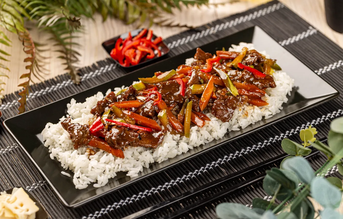 Photo wallpaper figure, vegetables, Asian cuisine