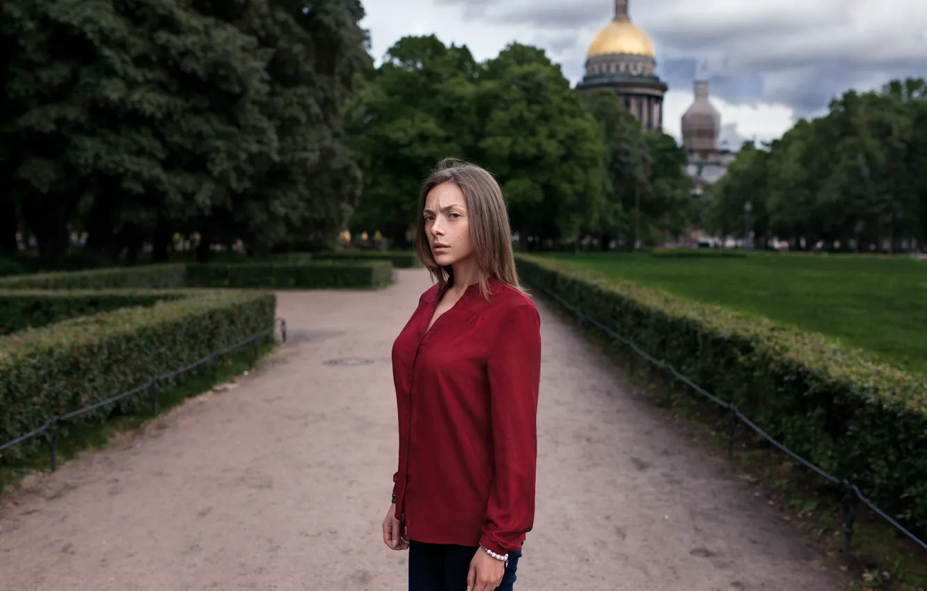 Photo wallpaper look, girl, portrait, Olga Kobzar, Kobzar, Which, Andrew Brandis, Andrey Brandis