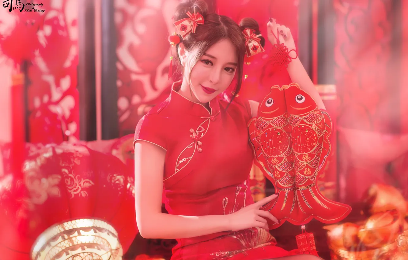 Photo wallpaper hair, dress, Asian