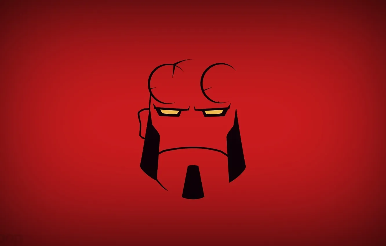 Photo wallpaper minimalism, blo0p, Hellboy, Hellboy