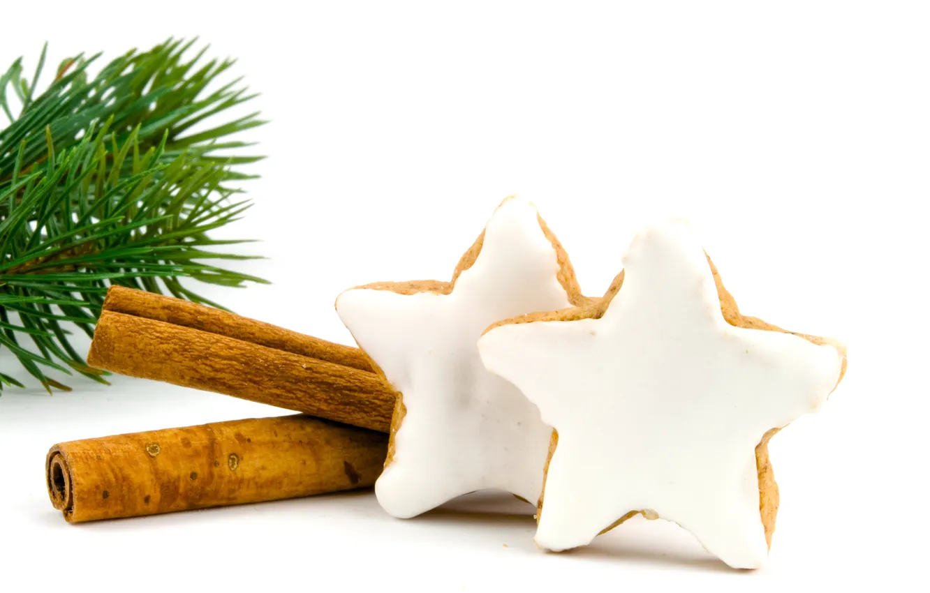 Photo wallpaper tree, cookies, cinnamon, glaze