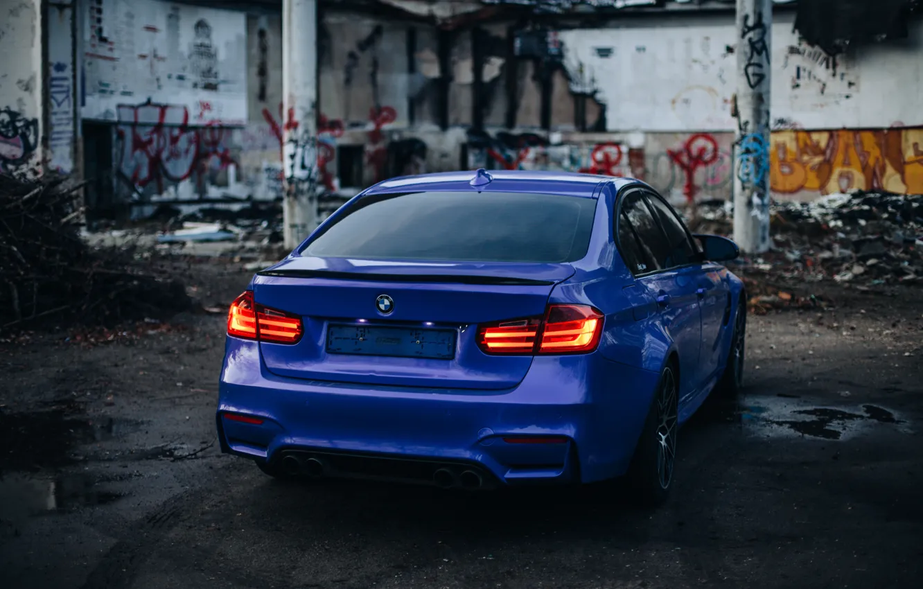 Photo wallpaper BMW, blue BMW, bmw3