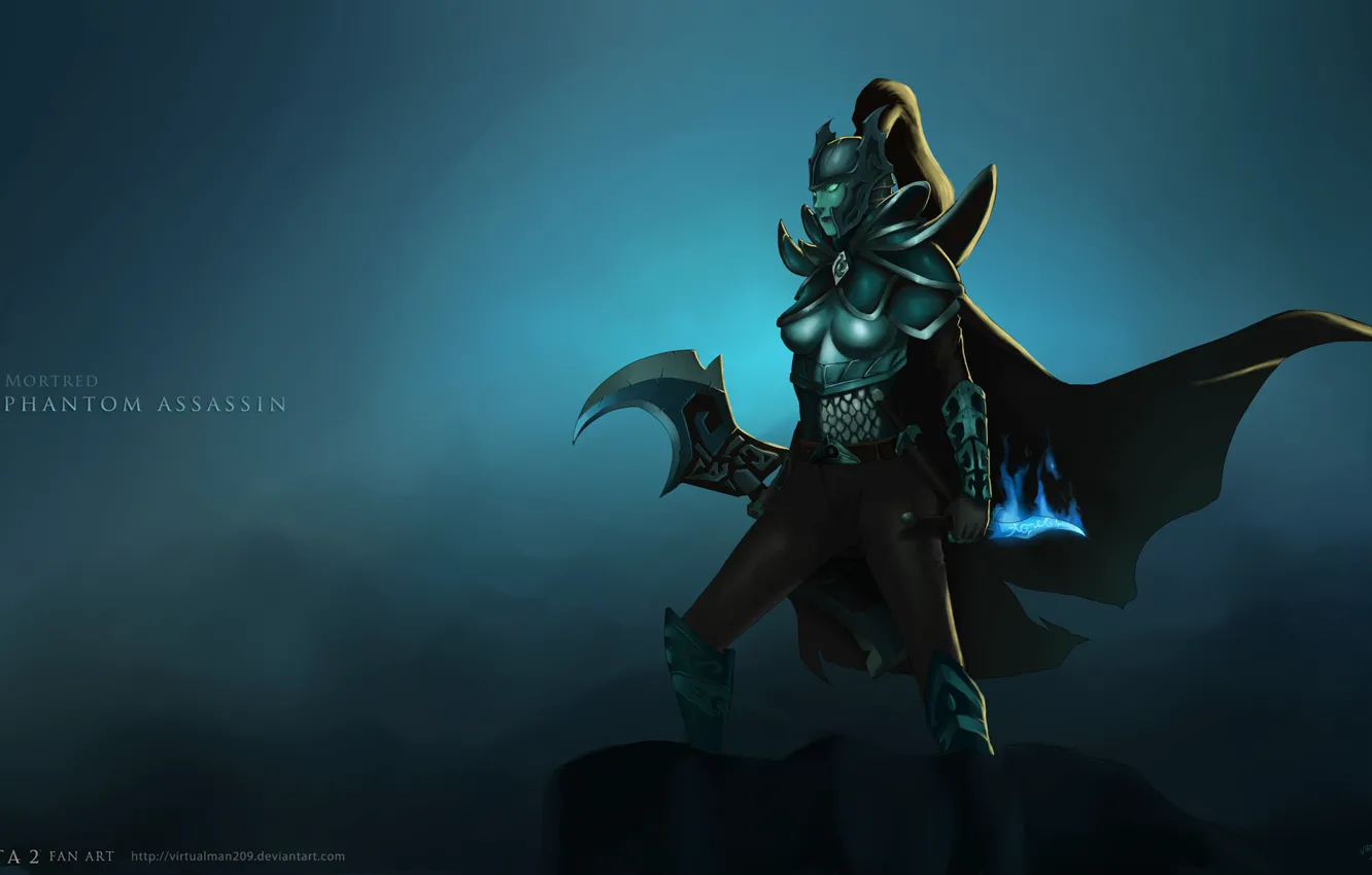 Photo wallpaper DotA, mortred, dota 2, mortred, phantom assassin, mort, dire