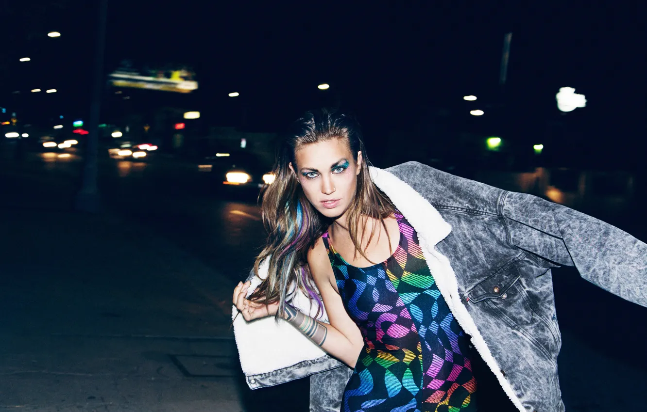 Photo wallpaper night, girl, Music, Elliphant