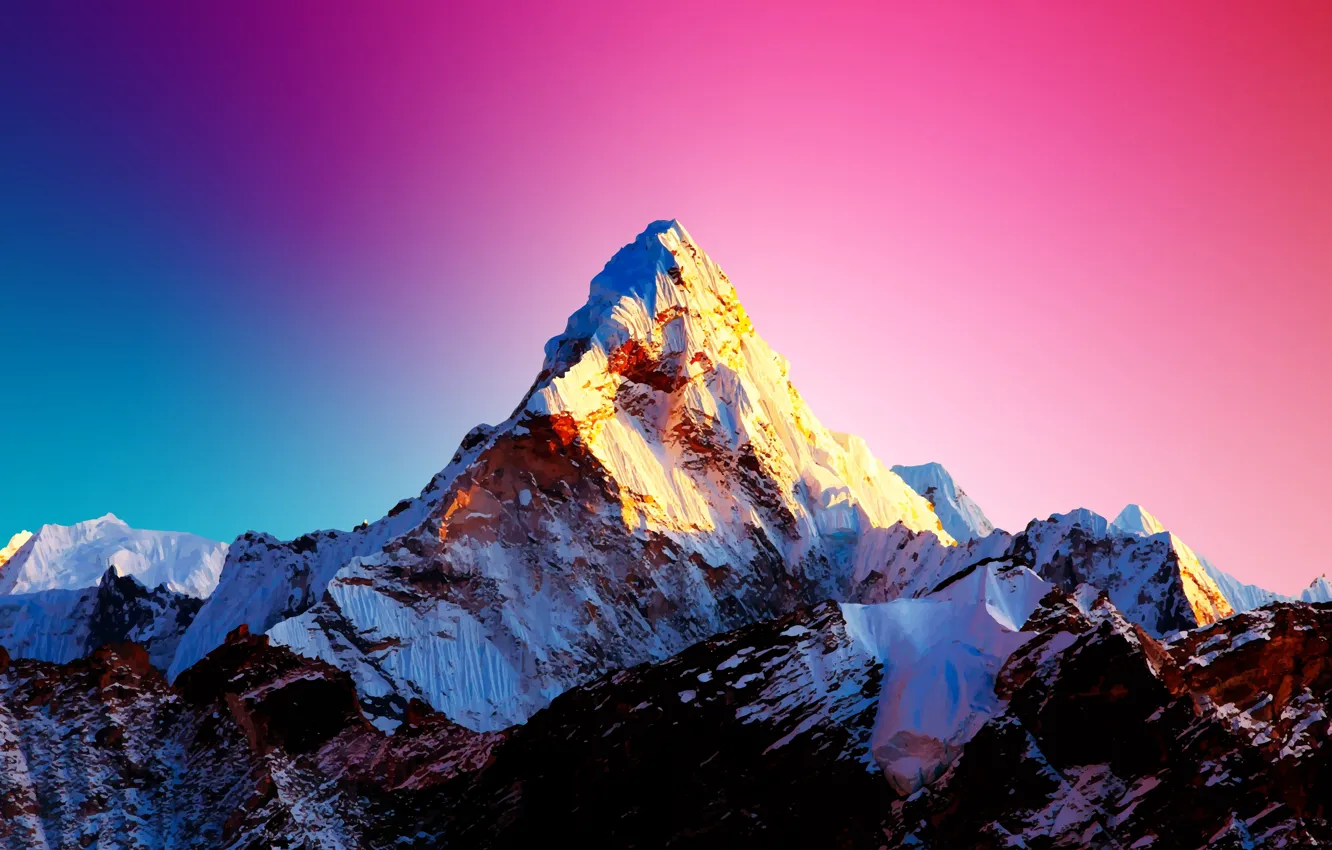 Photo wallpaper Chomolungma, Everest, The Himalayas