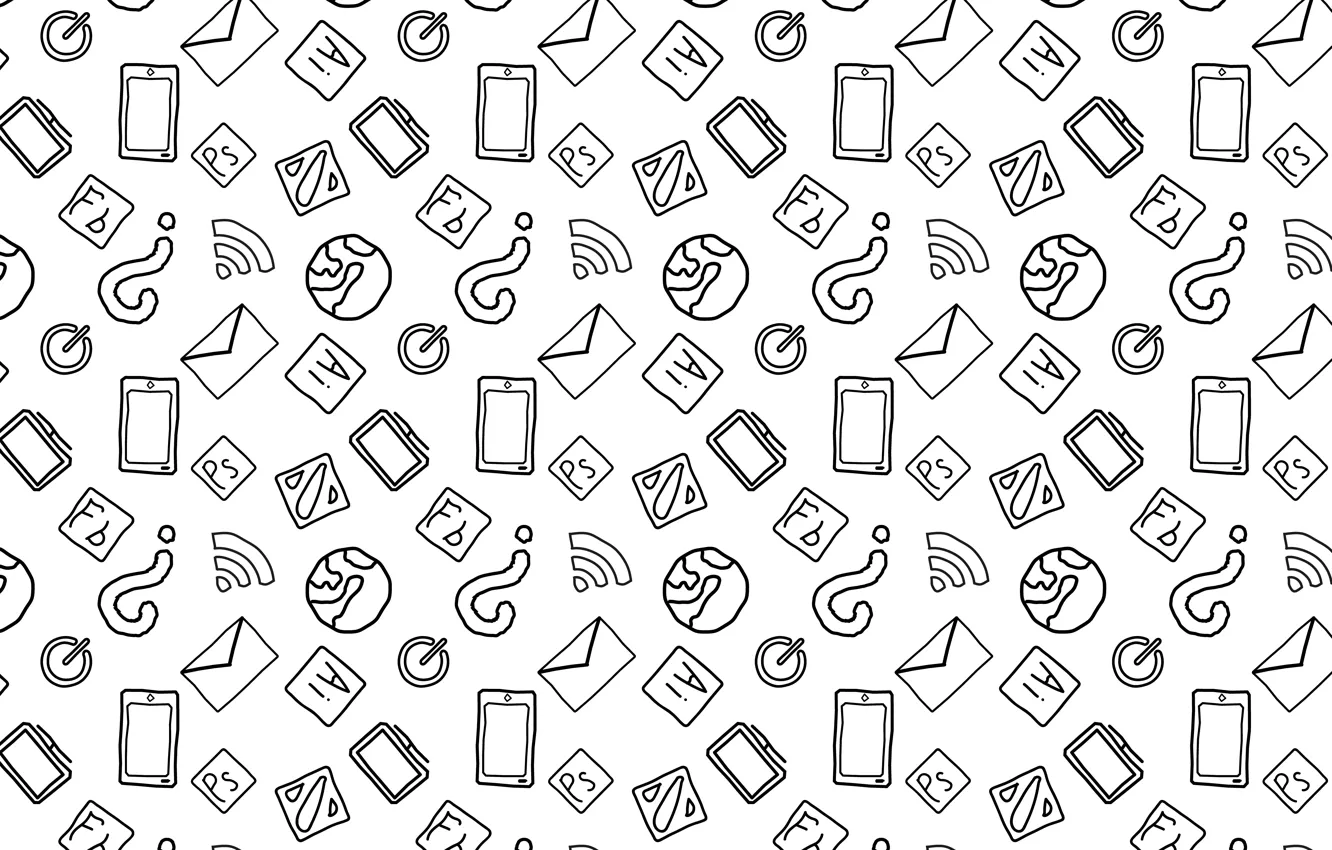 Photo wallpaper world, minimal, white, dota, black, Photoshop, Illustrator, icon