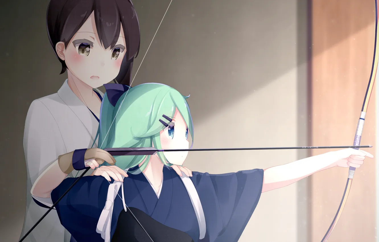 Photo wallpaper bow, girl, kantai collection, Naval Collection