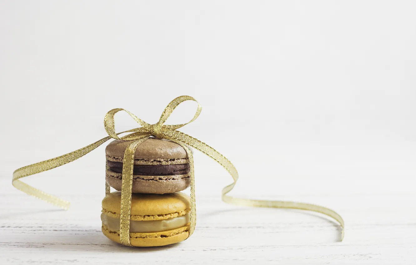 Photo wallpaper tape, dessert, wood, sweet, dessert, macaron, macaroon