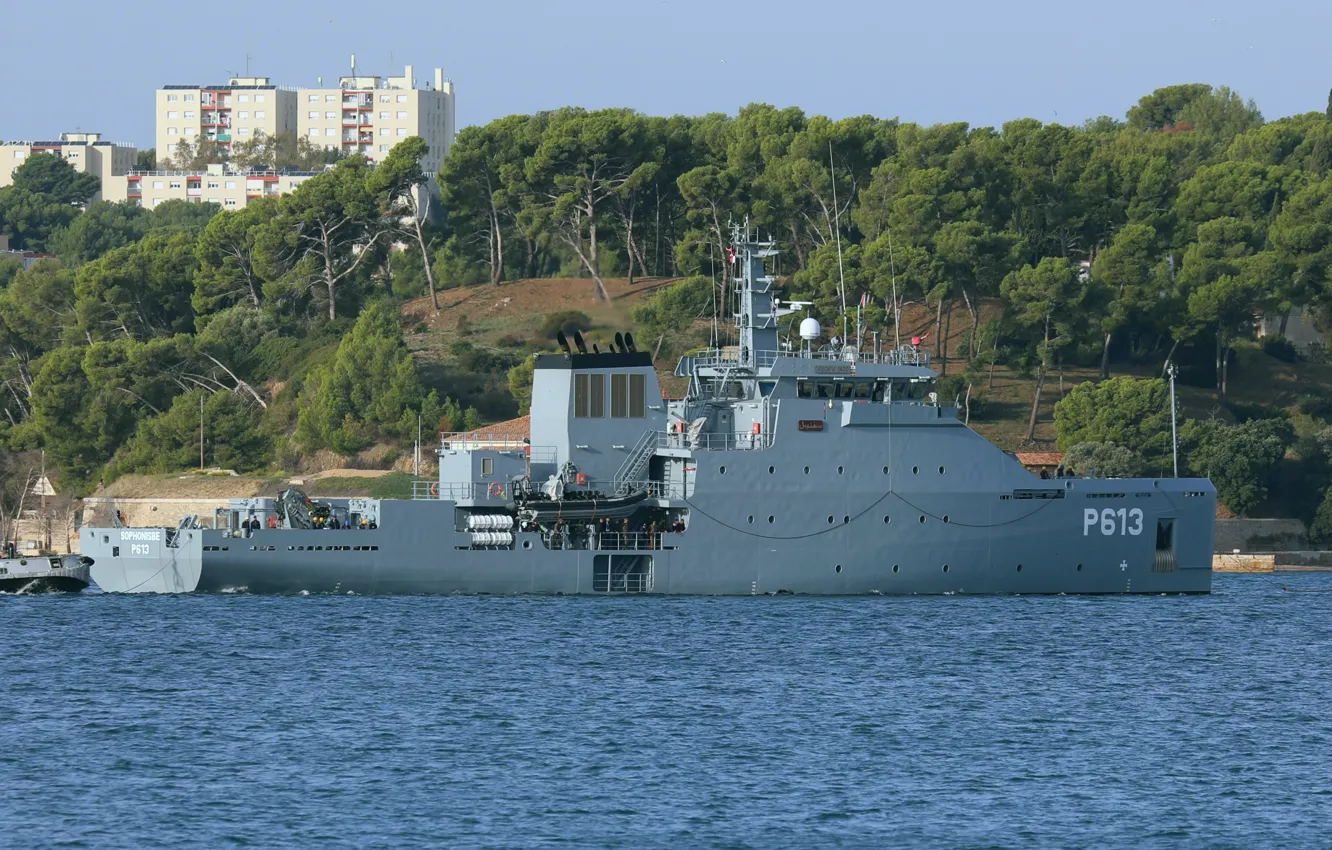 Photo wallpaper ship, Tunisia, patrol, Sophonisbe